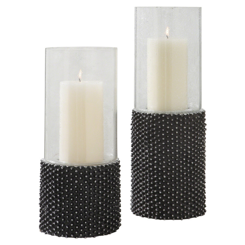 Tropical Jackfruit Texture Small Hurricane Candle Holder