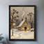 Reproduction d'art encadré noir rétro-1430162043