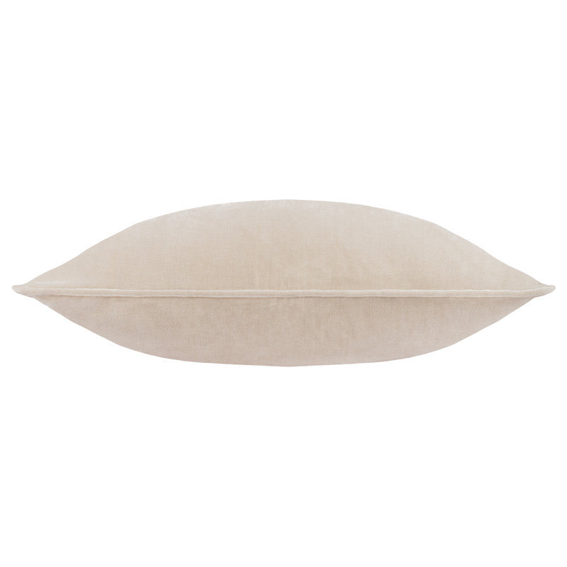 Heavy Chenille Square Throw Cushion, Feather, Cream