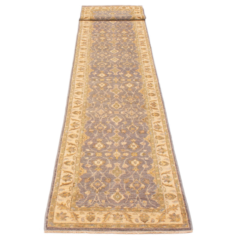 Tapis unique gris de 2 pi 7 po x 14 pi 0 po