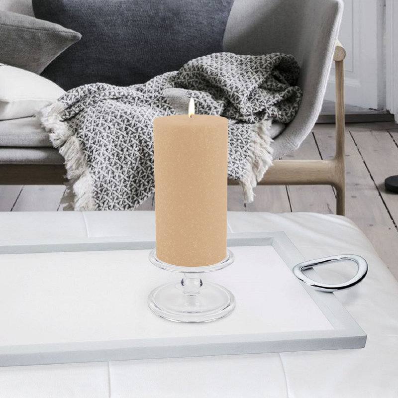 Timberline Unscented Pillar Candle, 6" H x 3" W x 3" D, Blossom