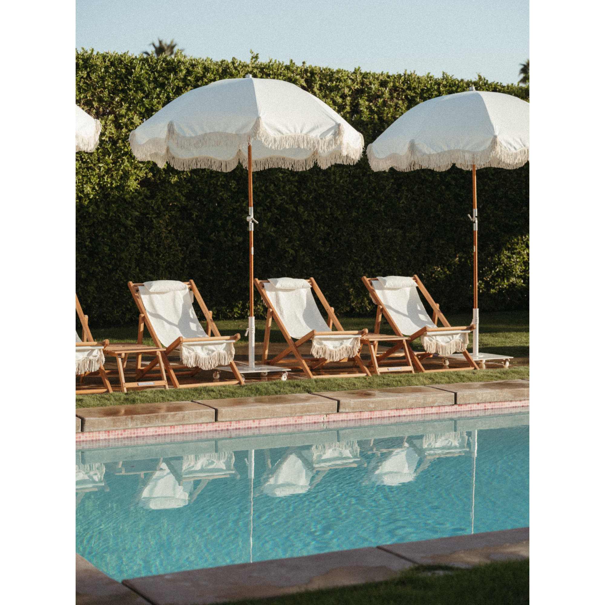  Folding Deck Chair, White