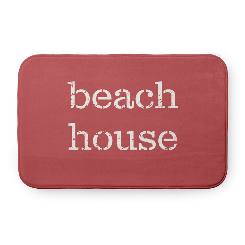Tapis de bain Beach, L 21 po x L 34 po, Rouge