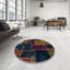 Tapis décoratif multicolore à motif abstrait-1196980207