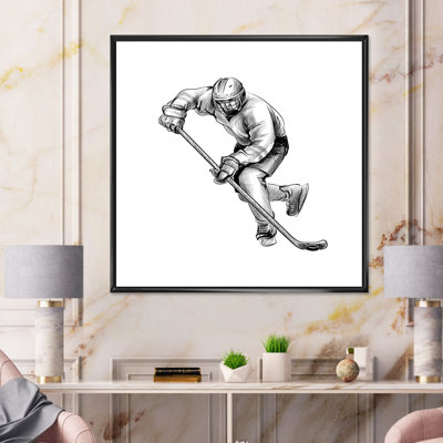 ice hockey player drawing
