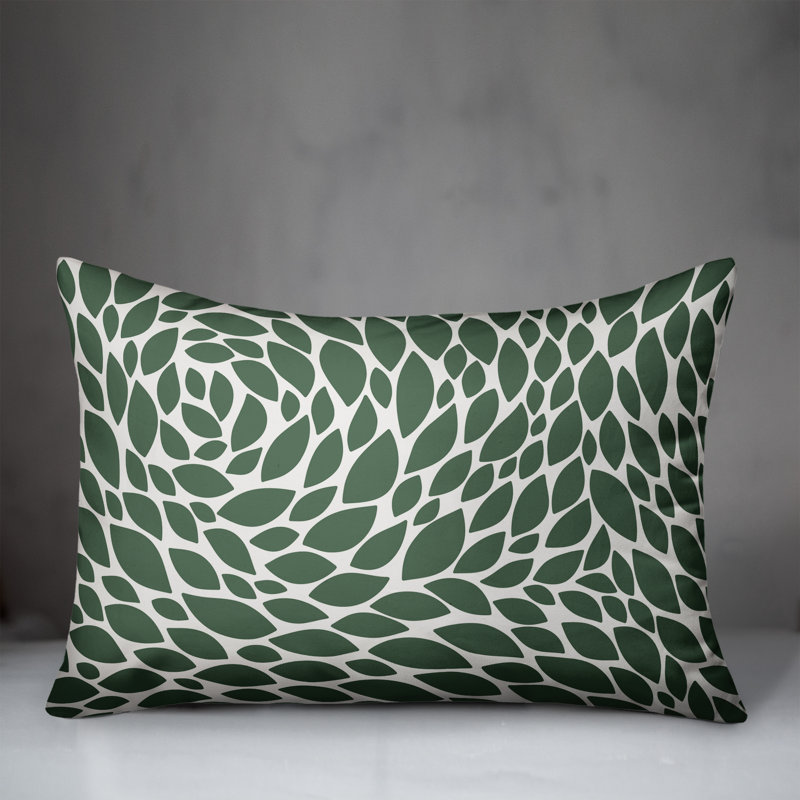 Abstract Outdoor Throw Pillow, Green