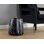 Table d'appoint ARIES - aspect marbre - noir