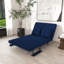 Lit pliant deux places de 117 cm de large, chenille teintée, 5 places, avec oreiller, design ergonomique, idéal pour les espaces multifonctionnels, pour le salon et le bureau.