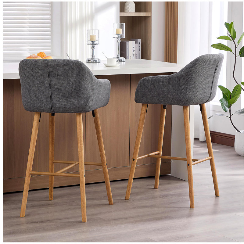 Ensemble de 2 tabourets de bar Modern, Gris