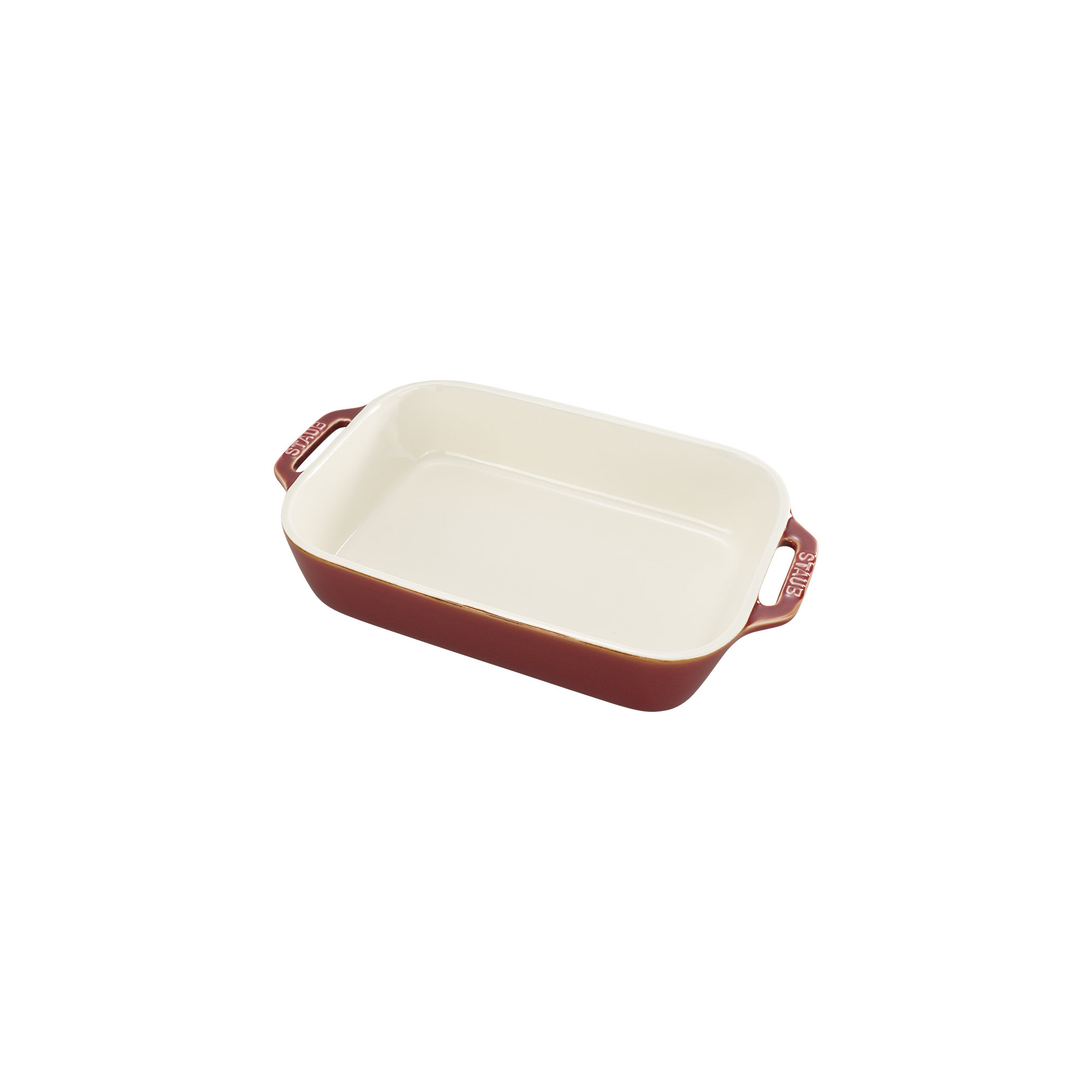 Ceramique Ceramic Rectangular Oven Dish, Rustic Red