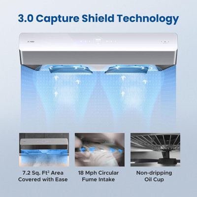 FOTILE Stainless Steel 850 CFM Convertible Under Cabinet Range Hood