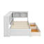 Lit de jour simple avec tiroirs, armoires et ports USB-328635746