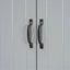 Bathroom Storage Cabinet With Two Laundry Baskets, Storage Cabinet With Doors And Drawer For Home, Grey