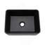 Lavabo de salle de bain rectangulaire en céramique noire 16 po x 12 po