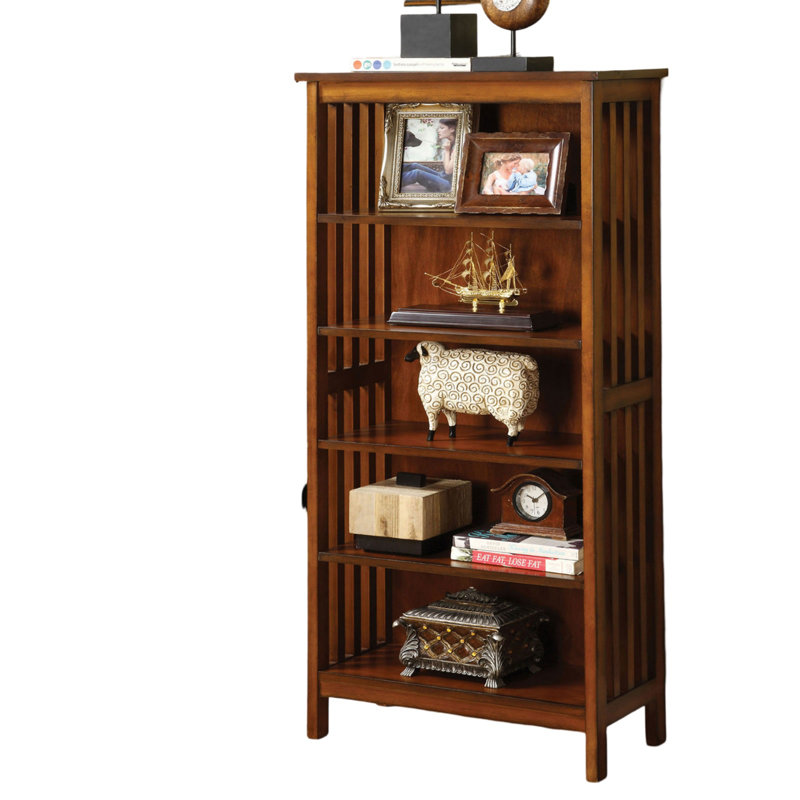 Superbe étagère à livres avec 5 tablettes en bois massif
