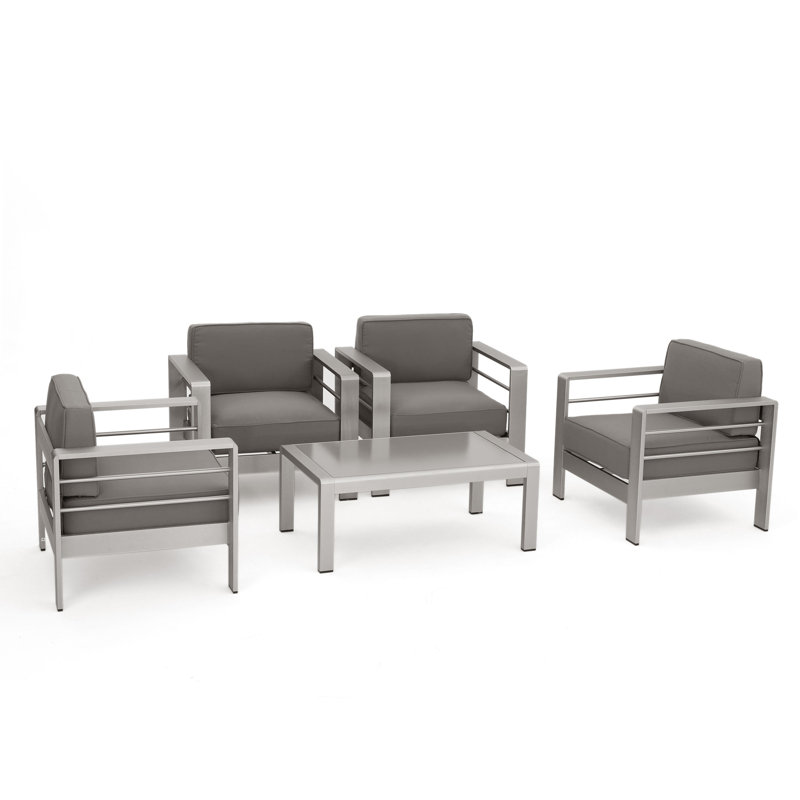 Caggiano 4 - Person Patio Conversation Set with Cushions