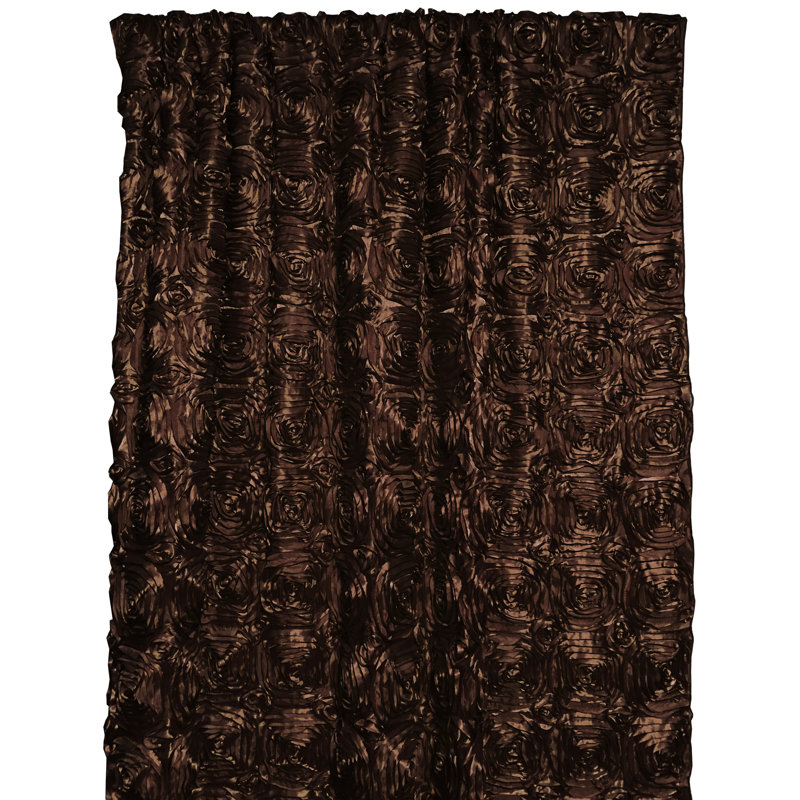 Rideau obscurcissant en polyester Pekanbaru, L 54 po x L 72 po, Brun