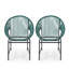 Ensemble de 2 chaises d'extérieur NUSA