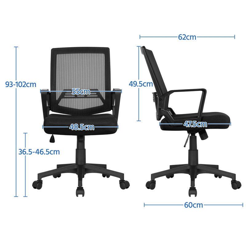 Mesh Desk Chair, Black