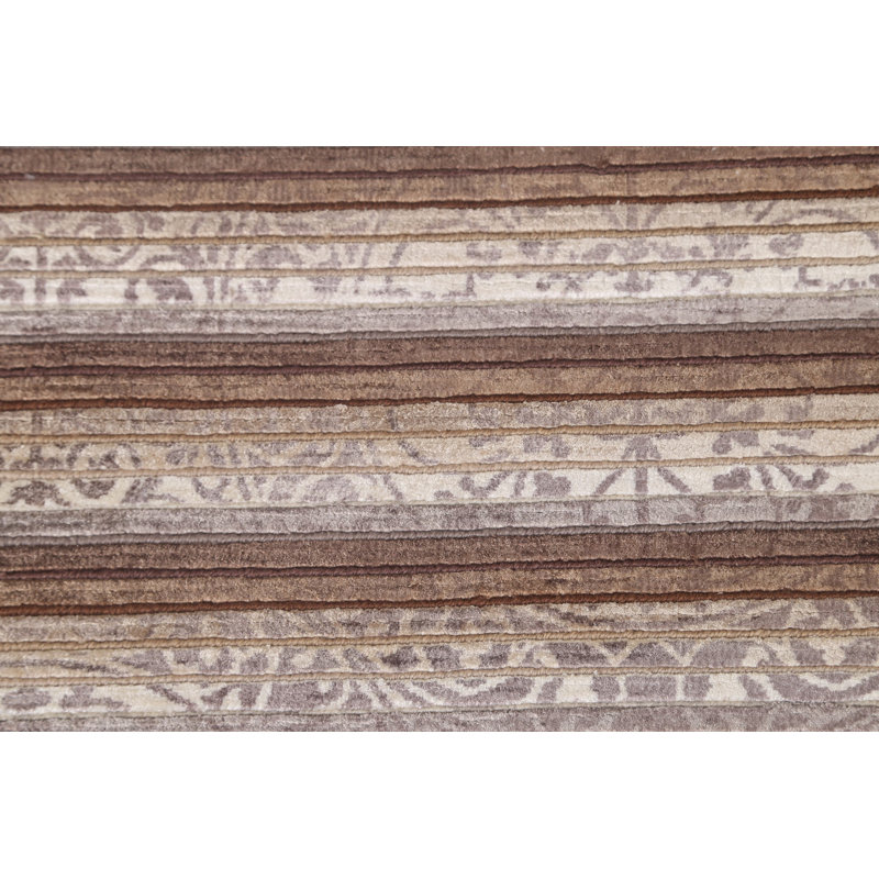 Tapis rayé abstrait moderne 3 x 5