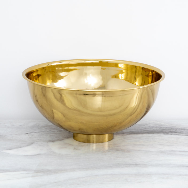 Abbaigh Handmade Stainless Steel Decorative Bowl 1, Gold