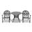 3-Piece Set Of Cast Aluminum Patio Furniture With Cushions