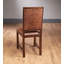 Chaise d'appoint en cuir fleur 18 po