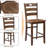 4 - Person Mid Century Modern Square Counter Height Dining Set-889878932