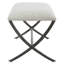 Petit banc en tissu gris Carver
