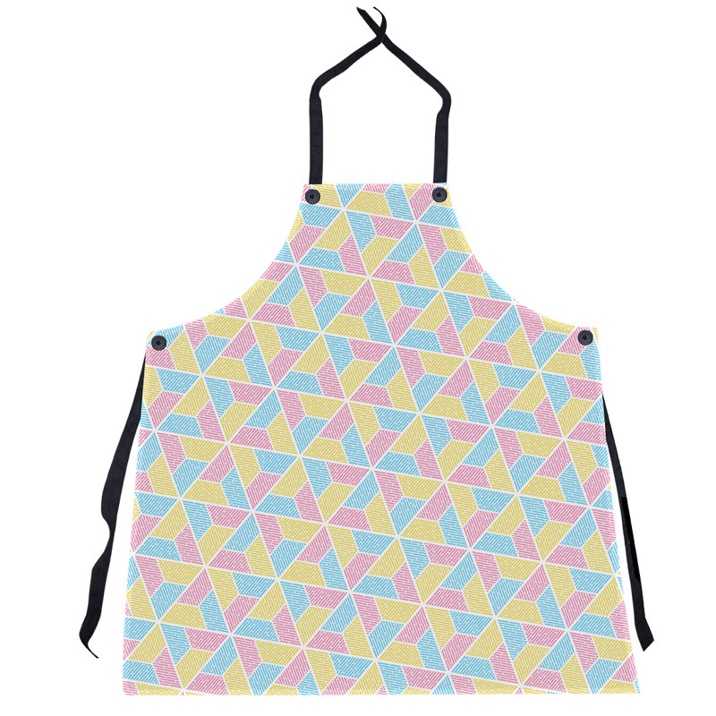 Bib Apron, Yellow Blue/Pink