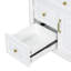 Meuble-lavabo autoportant de 36 po avec lavabo en céramique, tiroirs rabattables et tablettes réglables-891171497