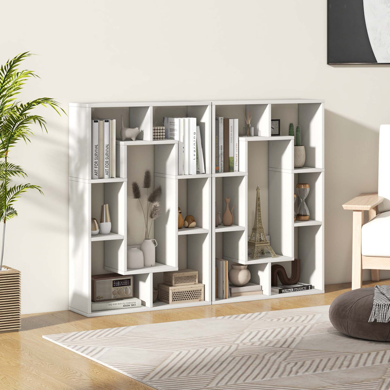 Rosiland Geometric Bookcase