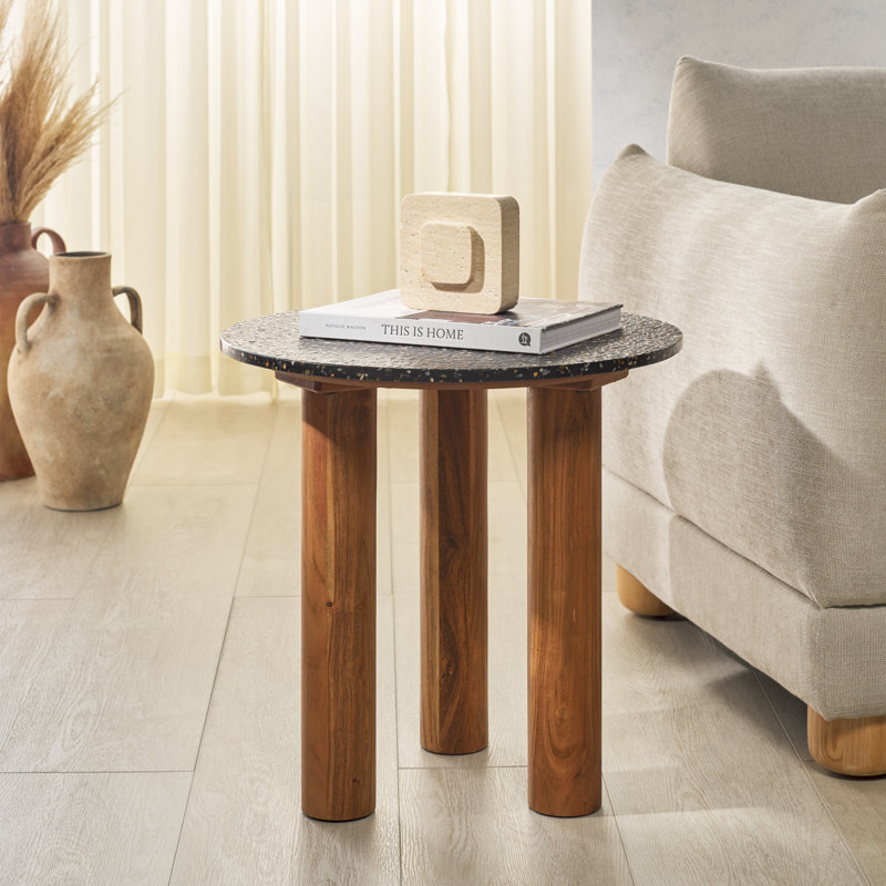 Pike Stone Top End Table, Natural