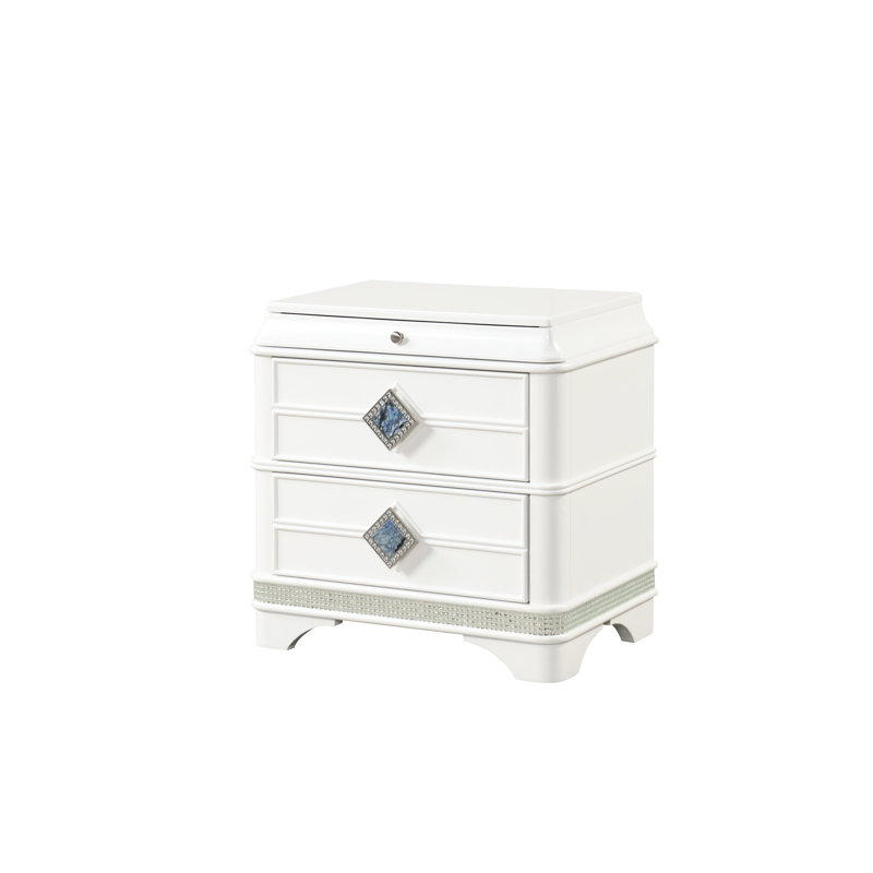Armoire de chevet blanche Sherine