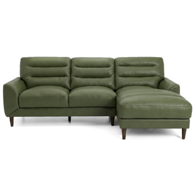 Canapé modulaire en cuir véritable Baldwin