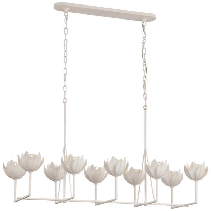 Alberto 10 - Light Chandelier, Plaster White