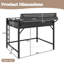 Structure de lit mezzanine en métal avec tablettes de rangement, ports USB et éclairage DEL