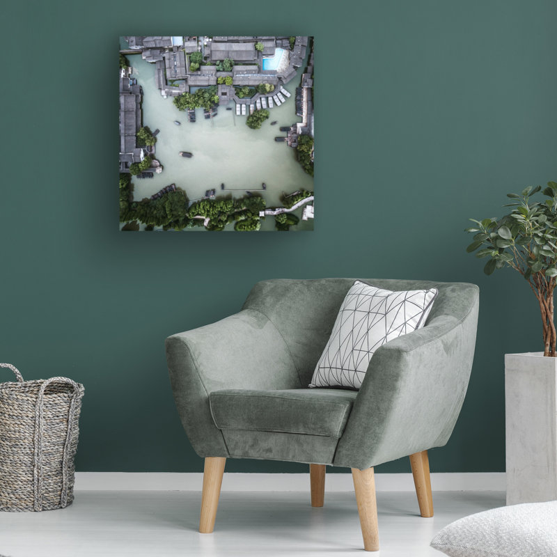 Art sur toile, ville ancienne Zeng, H 14 po x l 14 po