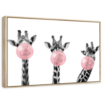 Three Bubble Gum Giraffes