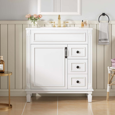 Meuble-lavabo 30 po avec lavabo en céramique