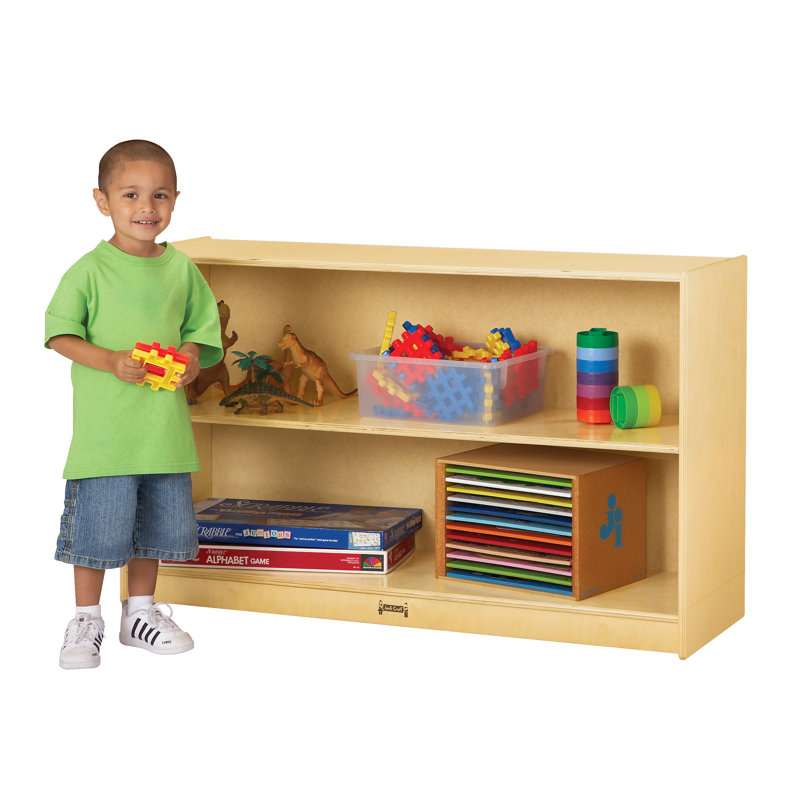 Jonti-Craft Low Mobile Straight-Shelf, Standard