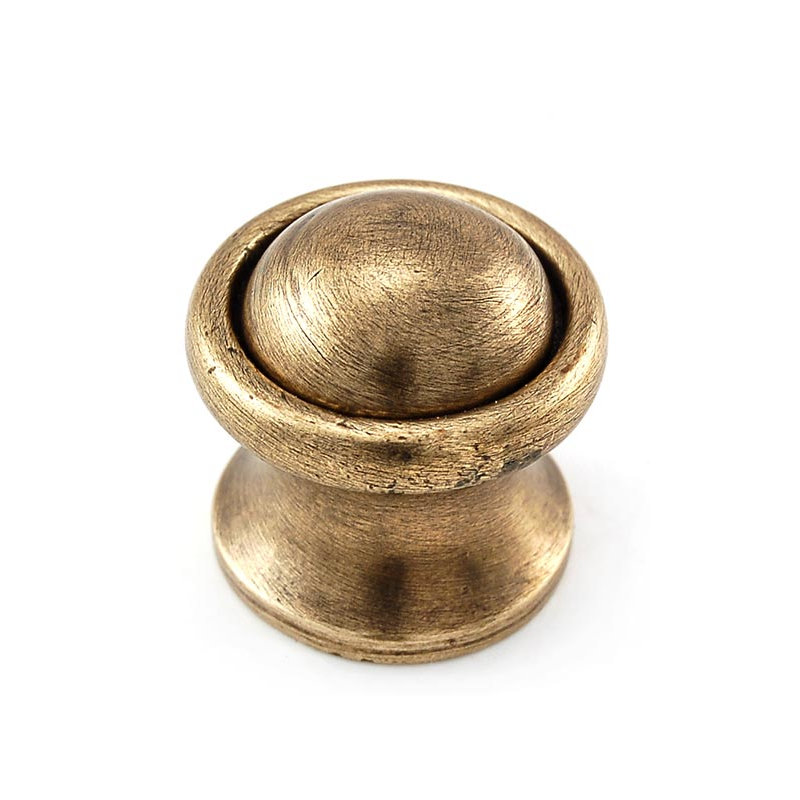 Sanzio Mushroom Knob, Antique Brass