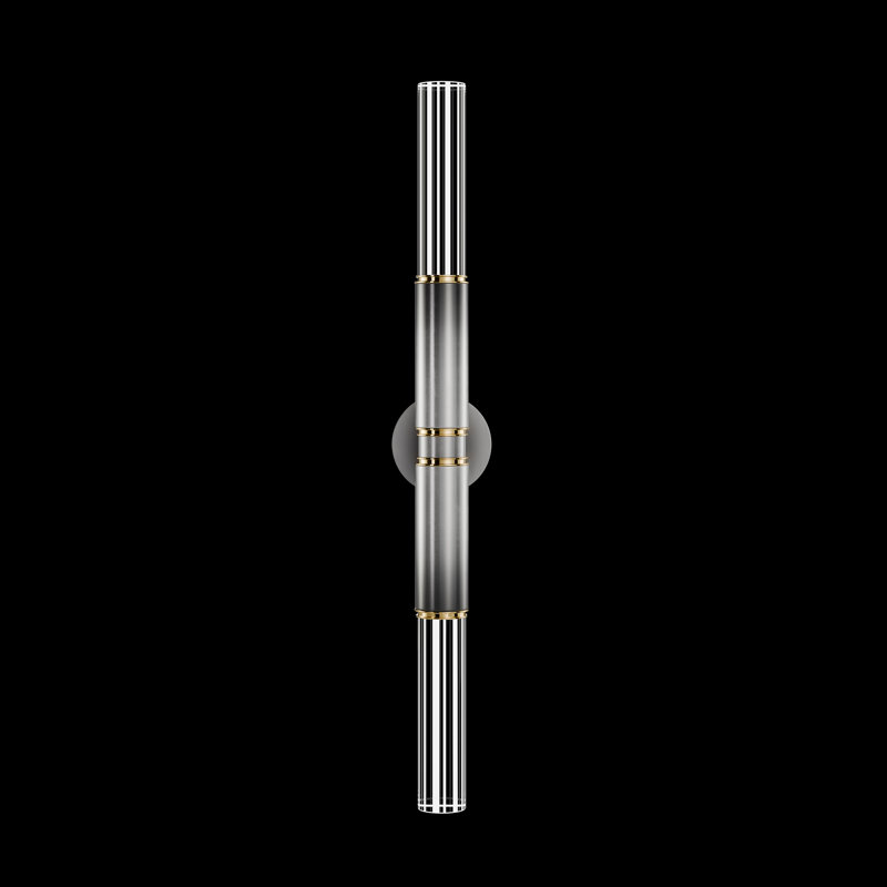 LED Wallchiere, Ombre Silver/Brass