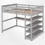 Lit mezzanine avec bureau intégré et tablettes-113752952-113752948