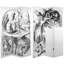 72" x 48" Double Sided Alice in Wonderland 3 Panel Room Divider