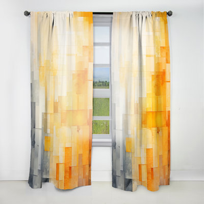Panneau solaire jaune Clématique Sunlight Collage III - Rideau moderne - Velours obscurcissant - 1 panneau