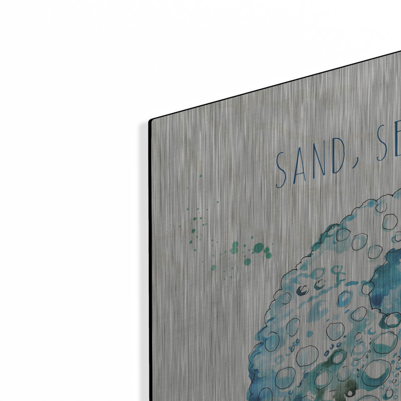 «Deep Sea VII» par Anne Tavoletti, art mural en métal, H 24 po x l 24 po