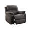Fauteuil inclinable contemporain à dossier uni en bleu ardoise avec fonction et confort