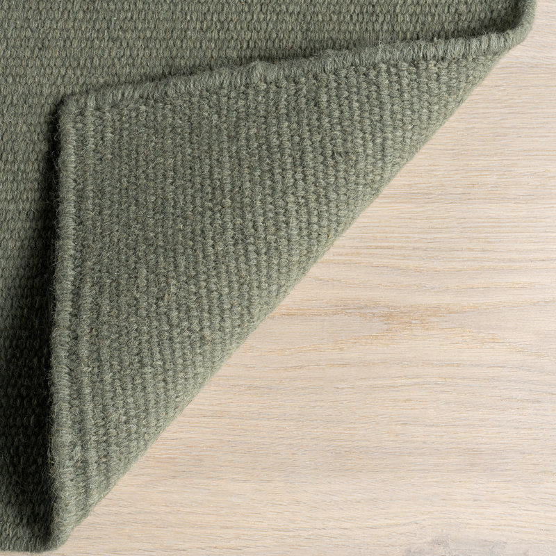 Double Striped Wool Area Rug, Rectangle 9'6" x 13'6"