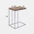 Benkley Contemporary Rectangular 24"H End Table in Weathered Oak and Chrome